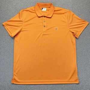 Izod Golf Polo Shirt Men’s XL Orange Short Sleeve Checkered